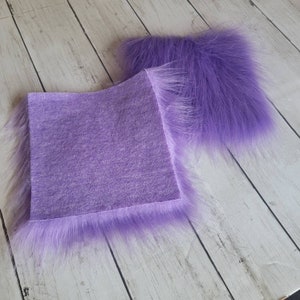 Purple Faux Fur Fabric 5x5 and 6x6 Craft Squares Purple Fur - Etsy