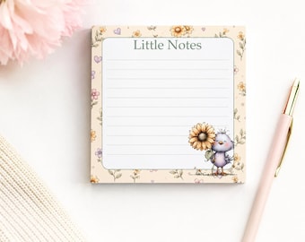 Little Notes Mini Memo Pad | Cute Bird Notepad | Floral Memo Pad | 40 Page Note Pad | Desk Notes | Australian Made Stationery Gift