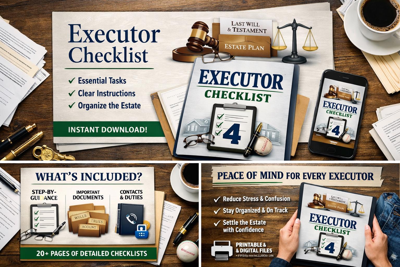 General Executor Checklist.pdf Executor Checklist Printable | Duties, Tasks & Important Information ...