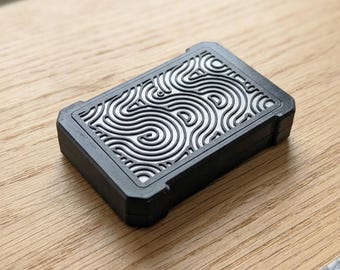 Fidget Slider – Magnetische EDC-slider met klikfeedback | Zen Wave Grip | Bureaugadget | Handheld Fidget | 3D-geprint | Magtact Apex Line