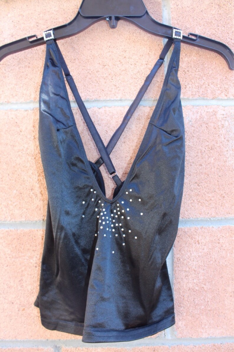 Black rhinestone top