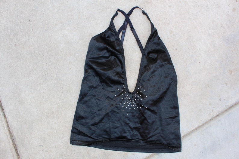 Black rhinestone top