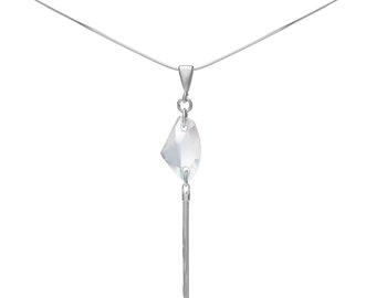 Elegant silver necklace with ® crystal galactic