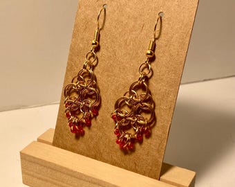 Intricate Handmade Gold Earrings