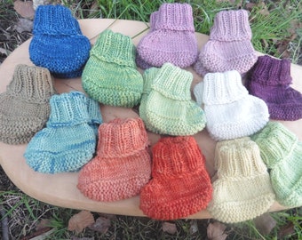 plant dyed baby shoes knitted knitted shoes baby boots