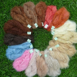 Organic Mohair Plant Dyed Doll Mohair image 1