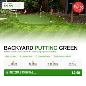 Guía para construir un putting green en el jardín: planos de construcción y lista de materiales (descarga en PDF)