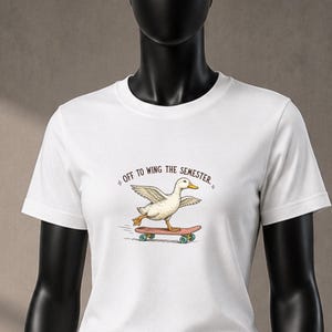 Off to Wing the Semester Duck back to school funny gifts animal kingdom shirt cute trendy shirt sarcastic shirt school shirt college gifts
