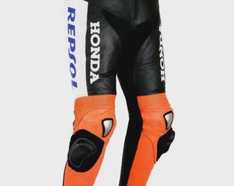 Honda Repsol Motorbike Leather Pant Motorcycle Racing Trouser For Biker Men