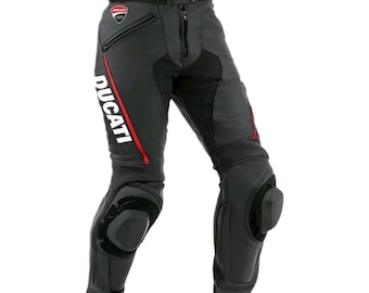 Pantalones de cuero personalizados para motociclistas Ducati