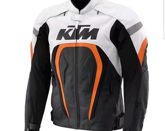 KTM Motorcycle Leather Riding Jacket Motorbike Racing Jackets