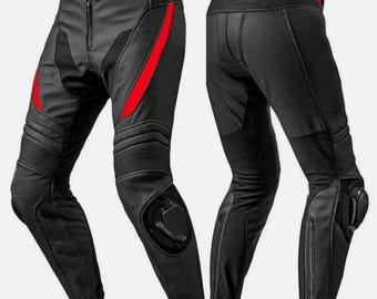 Calças de couro para motociclismo MotoGP, calças de proteção para motociclistas.