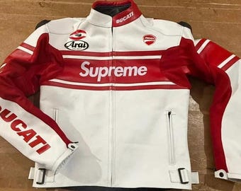 Ducati  Supreme V4 New Motorbike Leather Jacket Men’s Racing Jacket
