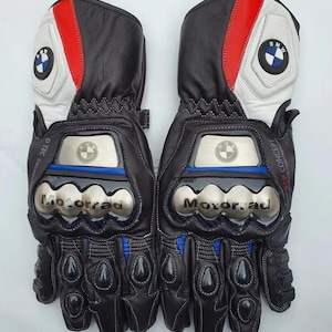 BMW Motorcykelhandskar: Unisex motorcykelhandskar i kohud och läder