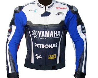 New Yamaha Petronas Racing Biker Jacket, MotoGP MotorBike Leather Jacket