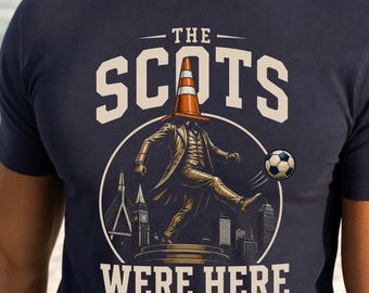 Scotland Fans Boston 2026 Shirt – Funny Scottish Tee – Tartan Army Travel Top – Orange Cone Statue Prank Shirt – Soccer Futbol Travel Gift