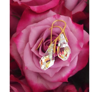AVA | Crystal Clear Droplet Earrings - Swarovski Crystal Earrings, bridal jewellery, statement earrings, crystal earrings, crystal drop
