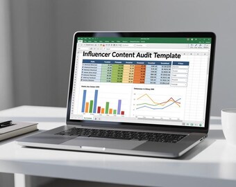 Influencer Content Audit Template Excel Template | content audit | Creator Spreadsheet | Digital Download