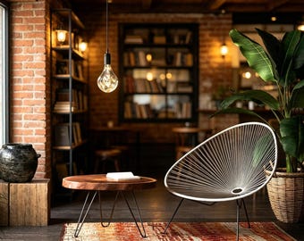 G125 Oversized Irregular Silver Edison Bulb, Vintage Filament Light