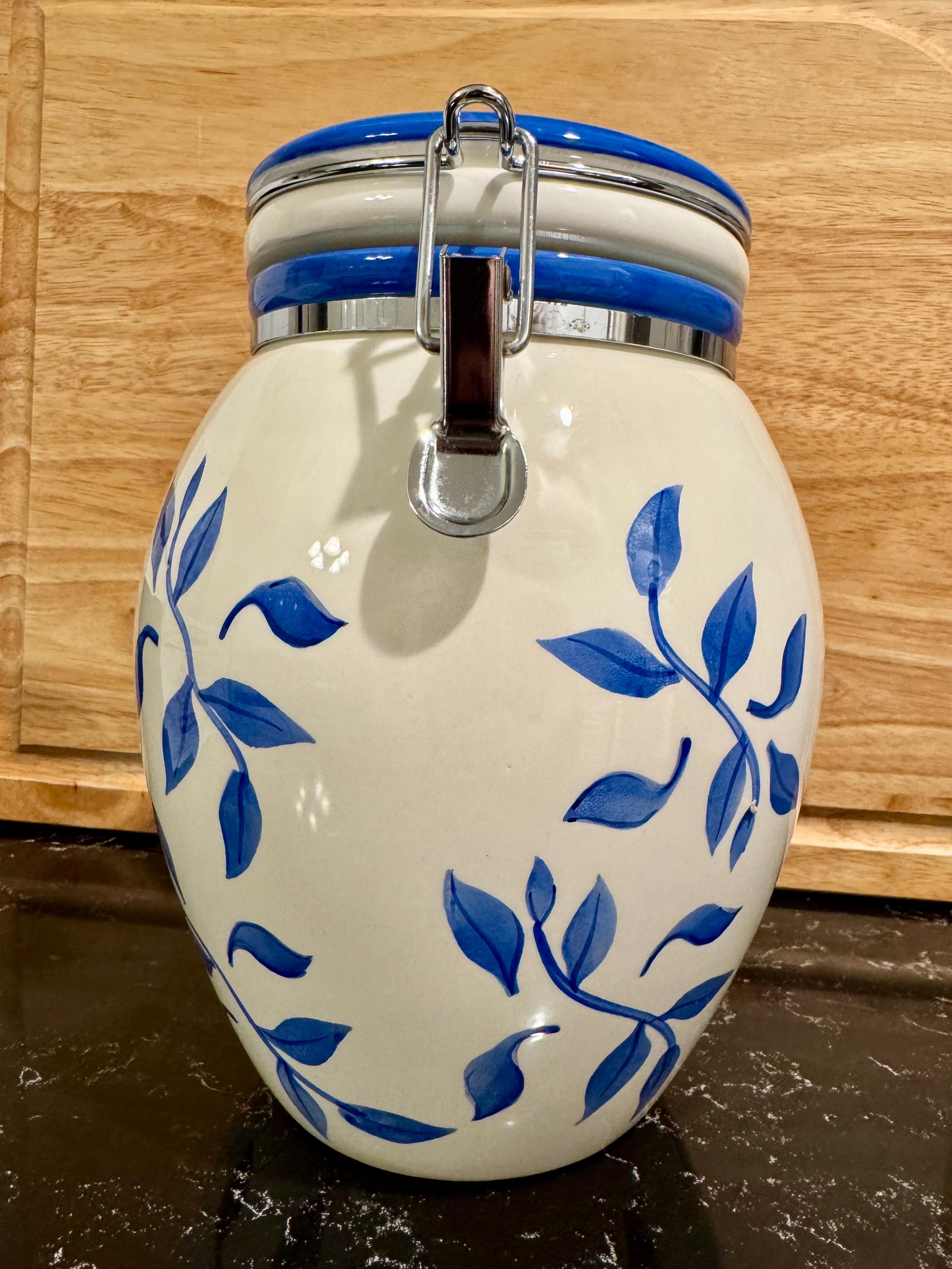 Blue Vintage Cookie Jar - Etsy