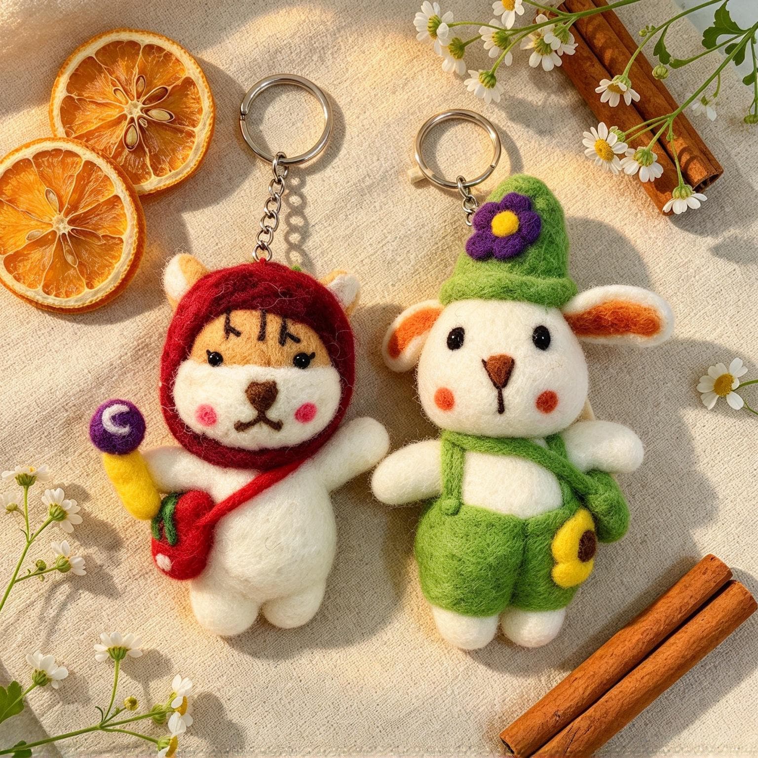 Tiger and Bunny Keychain - Etsy