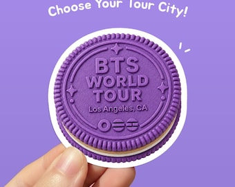 Arirang Inspired City Cookie Sticker | Purple Concert Freebies | Concert Keepsake | Tour Stop Sticker | OT7 Army