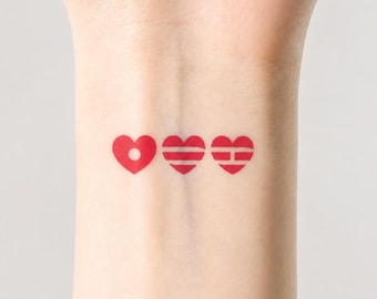 Arirang Heart Temporary Tattoo, Matching Concert Tattoo, OT7 Army