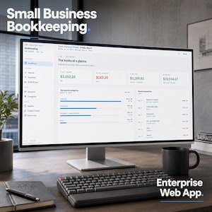 Small Business Bookkeeping Web App | Offline Income Expense Tracker (HTML File)