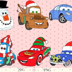 Christmas Cars Bundle Layered SVG PNG | Cars Christmas png | Digital Download