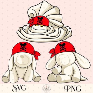 DCL Pirate Towel Animals Layered SVG PNG | Cruise Trip svg | Pirate Cruise Door Svg | Layered Cricut Cut Fie