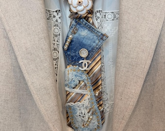 Corbata de cuello para mujer estilo ciclista