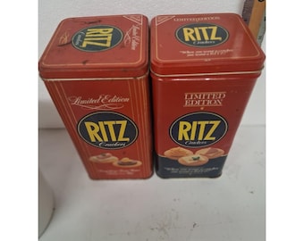 Two Vintage RITZ CRACKERS Limited edition Collectible Tins 1986 AND 1987