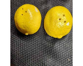 Salero y pimentero de cerámica vintage con forma de limón