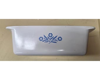 Vintage Corning Ware P-315-B Blue Cornflower 9x5 x3 Bread Loaf Pan Dish cooking
