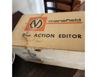 Editor de películas Mansfield Vintage Reporter de 8 mm + seis empalmadores