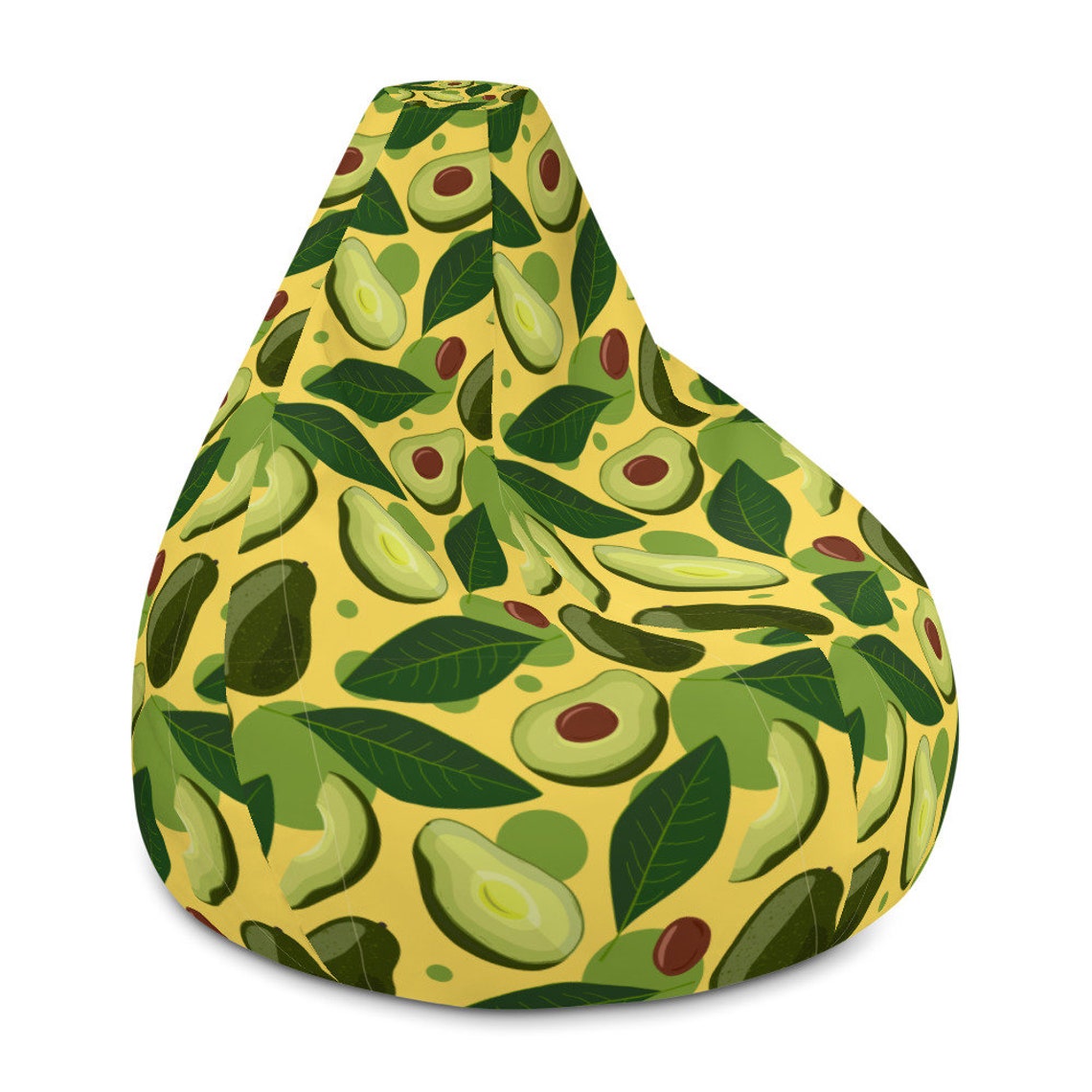 Bean Bag Chair Cover with Avocado Pouf Vegetarian or vegan Etsy