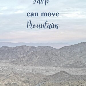 Faith Can Move Mountains Print • Christian Wall Art • Bible Quote Printable • Inspirational Scripture Decor • Digital Download