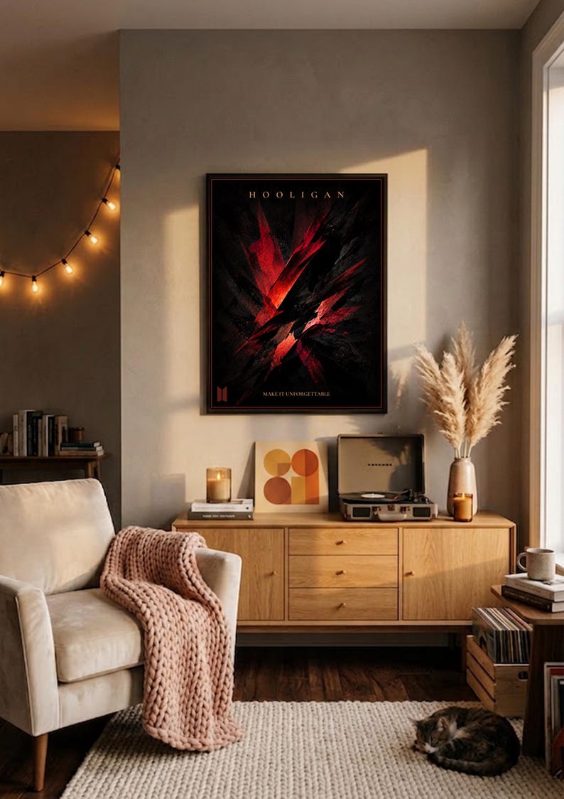 BTS Hooligan Inspired Minimalist Poster | Moody Arirang Song Art Print ...