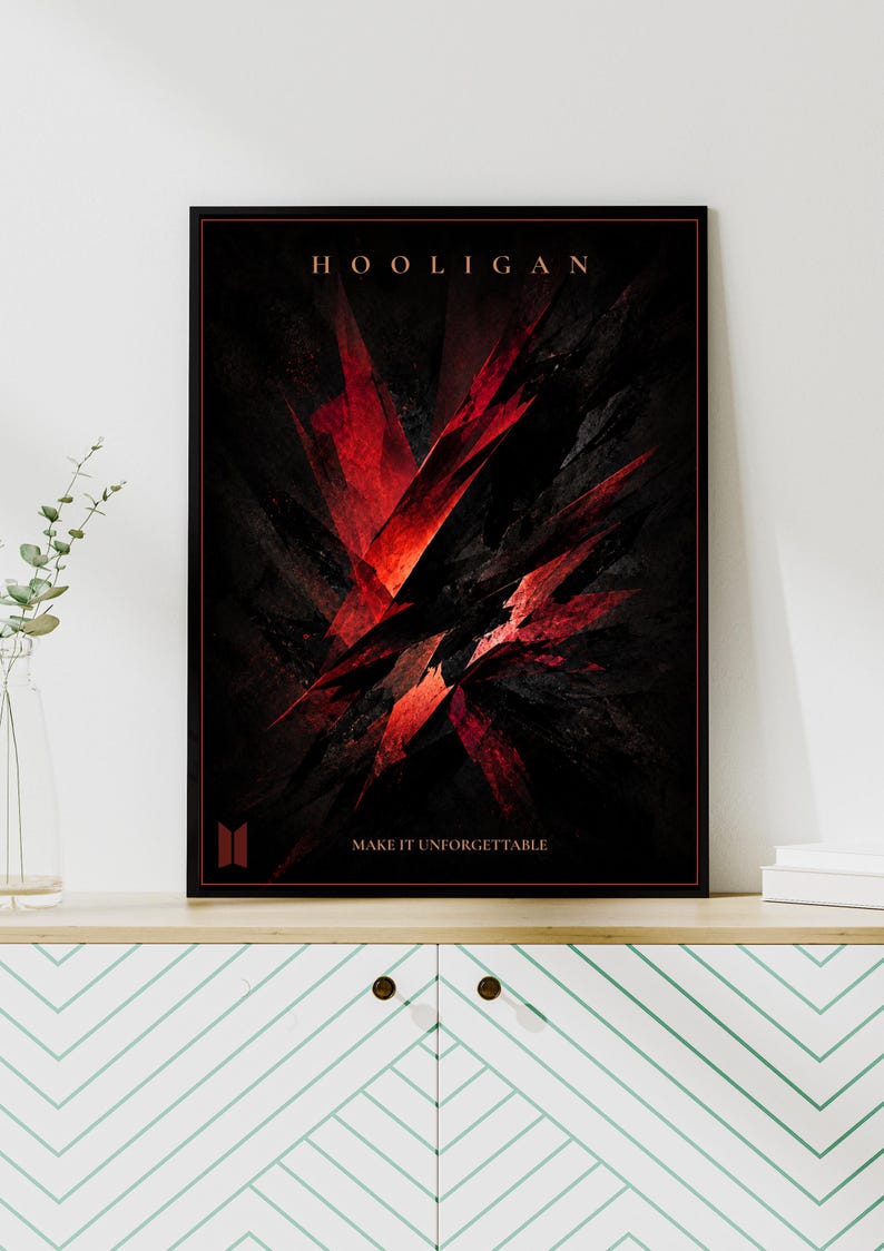 BTS Hooligan Inspired Minimalist Poster | Moody Arirang Song Art Print ...