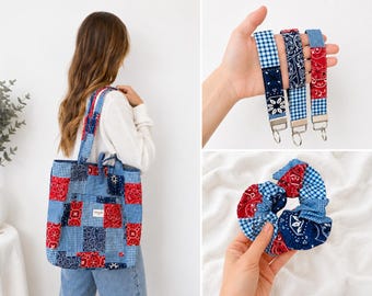 Patriotic Collection: Handmade Totes, scrunchies, and wristlets!
