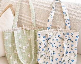 Front Pocket Handmade Quilted Tote