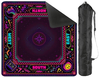 90er Neon Nostalgie Mahjong Spielmatte