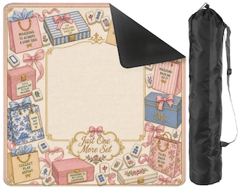 Just One More Mahjong Set Needlepoint Themed