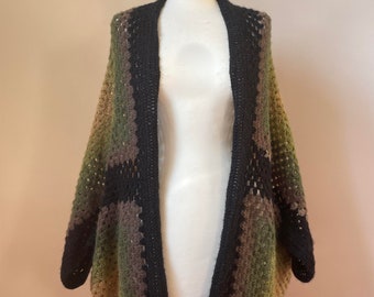 Knit Cardigan, Oversized Shrug, Open Sweater, Cozy Knit Cardigan, Woolly Mohair Warm Sweater