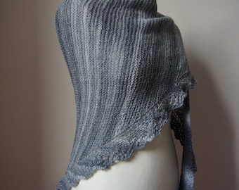 Handmade beautiful shawl in grey and black shades;premium wool  poliamid ombre shawl;  ready to ship