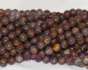 Pietersite 4mm, 6mm, 8mm, 10mm, 12mm Round Gemstone Beads A