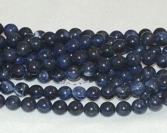 Sodalite 8mm Round Gemstone Beads - 15.5" Strand