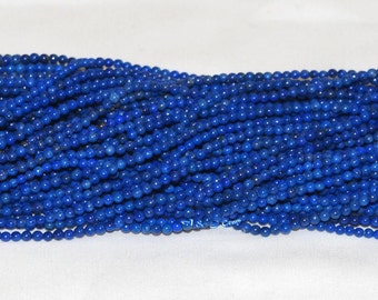 Lapis Lazuli 3mm Round Gemstone Beads AA - 15.75" Strand