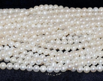 Freshwater Pearl White 6.5-7mm Round - 16" Strand