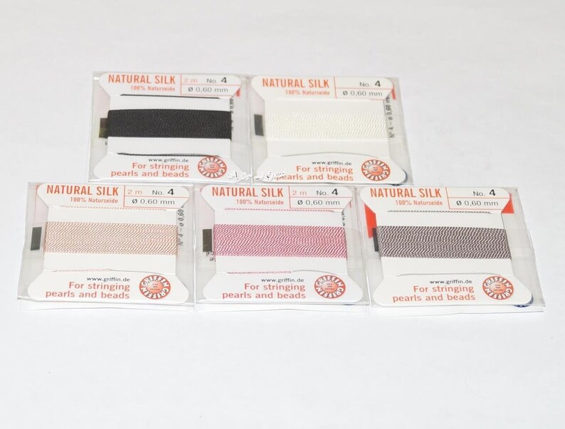 Silk Thread Griffin Bead Cord with Needle Size 4 0.60mm Etsy